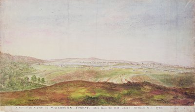 Een uitzicht op het kamp op Waterdown Forest, 1780 door James the Younger Lambert